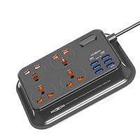 Moxom MX-ST06 Universal Power Cord 4 Port With 6 USB