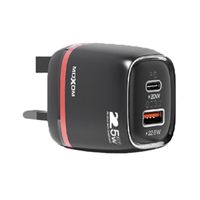 Moxom LX-HC803 PD Dual Port Fast Charger PD20W + SCP 22.5W QC4.0 UK Plug 3 Pin